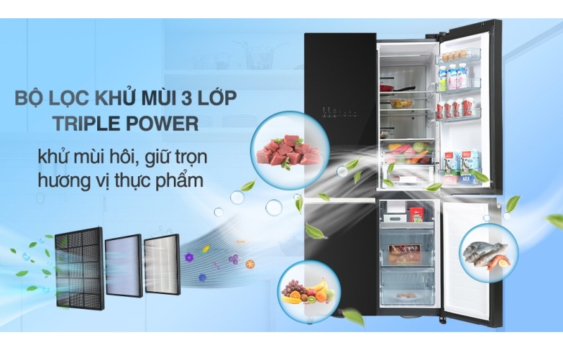 Tủ lạnh Hitachi Inverter 640 lít Multi Door R-WB640VGV0 GBK